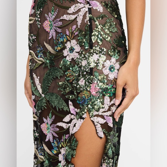 NWOT Bronx And Banco Zinna Side-Slit Floral Sequin Gown, XS,S &M available - Picture 8 of 14